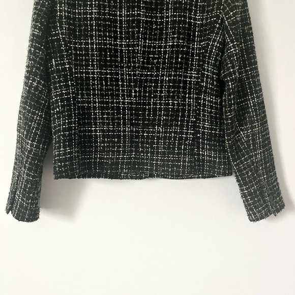 Coldcreek Water vintage black & white tweed front buttons jacket blazer - Picture 15 of 17